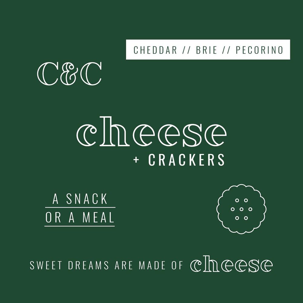 The quickest of warmup designs inspired by the appetizer that makes an appearance at all my family&rsquo;s holiday gatherings. I am forever inspired by food. 🧀✌🏻
.
.
.
.
#cheeseandcrackers #cheeselovers #branddesigner #brandstylist #creativepreneur #logomakers #fwportfolio #branddesign #conceptdesign #brandinginspiration #creativeatheart #creativelifehappy #makersgonnashare #creativeeveryday #mycreativelife #logodesigner #creativeladydirectory