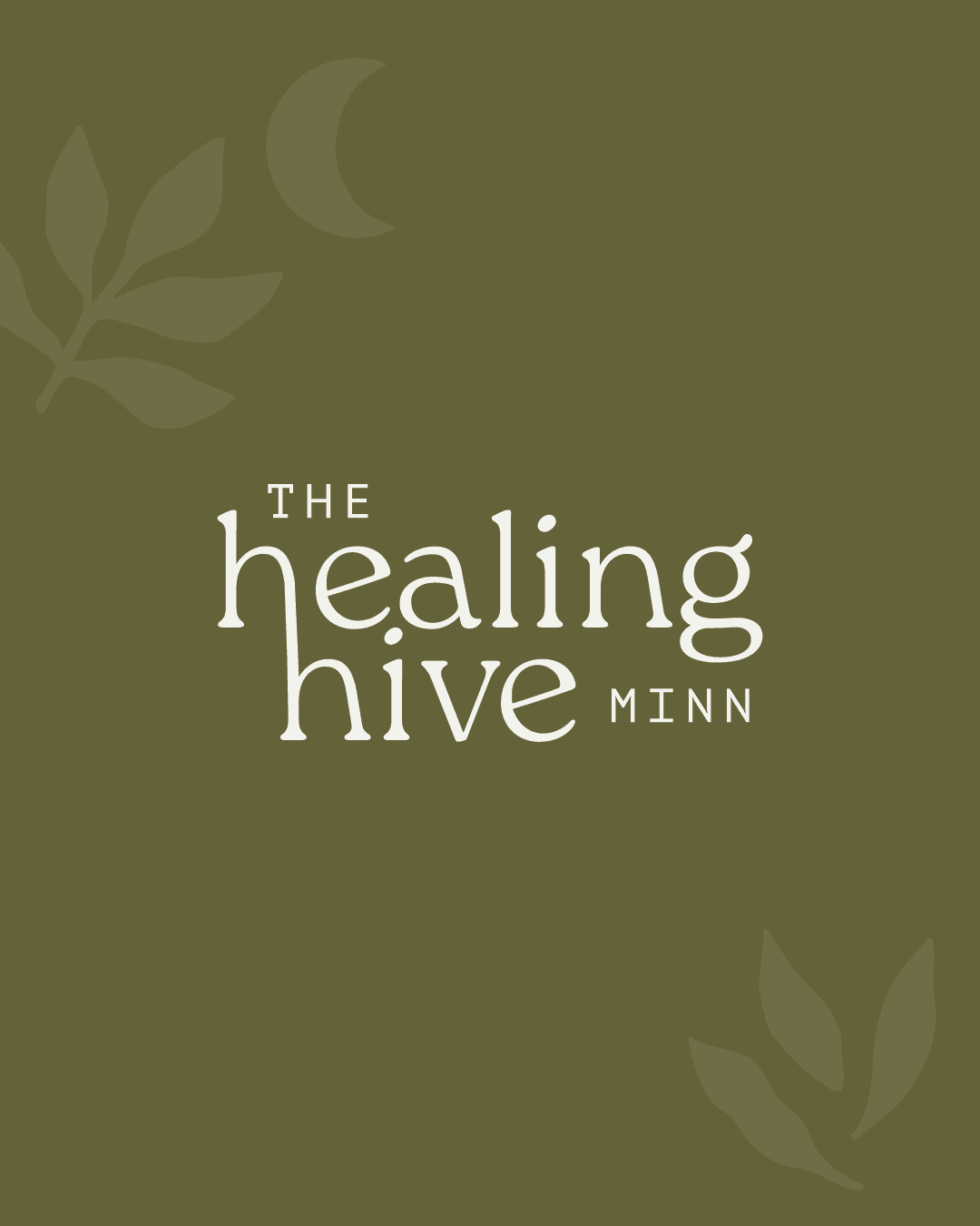 Custom Showit website and brand design for The Healing Hive, a trauma-informed therapy practice in Duluth, MN, featuring warm earth tones, calming visuals, and a clean layout.